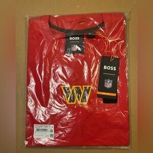 Hugo BOSS T_Brady_NFL Stretch-Cotton T-shirt with special Branding size Large